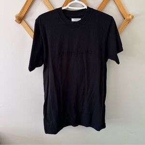 Black Anine Bing Cotton T Shirt With Embroidered Logo